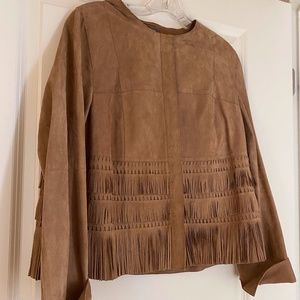 BASLER Genuine Leather Fringe Jacket Size 40